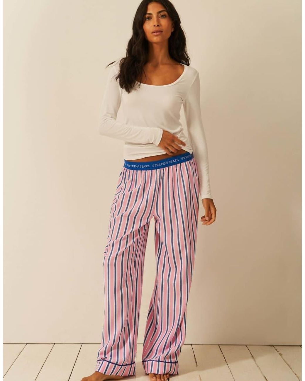 Stripe & Stare Natural Pyjama Bottoms