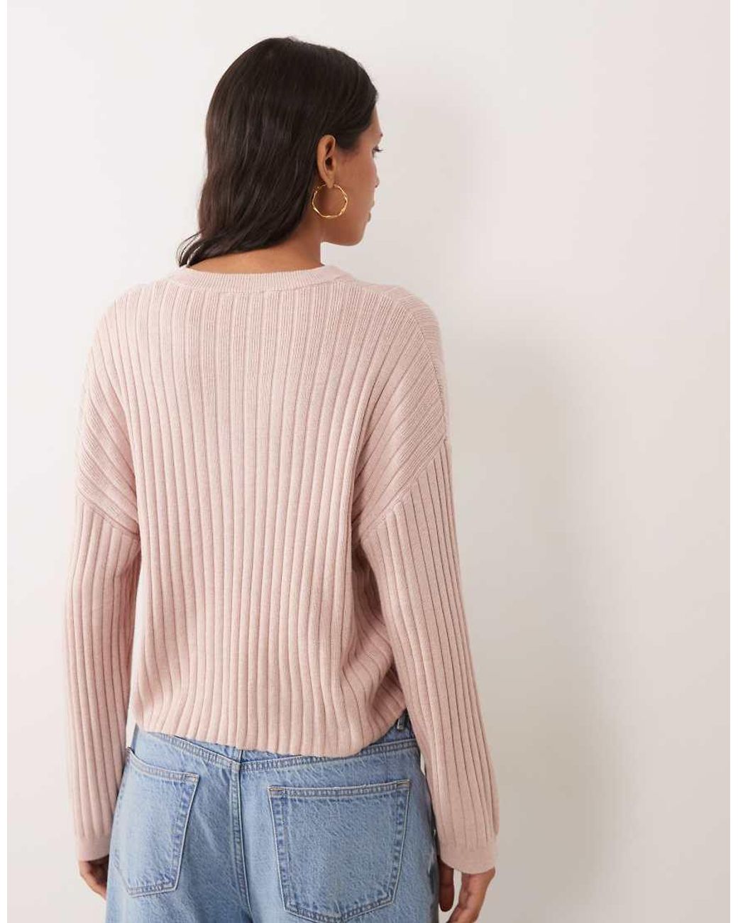 Mango Pink Teen Ribbed Sweater