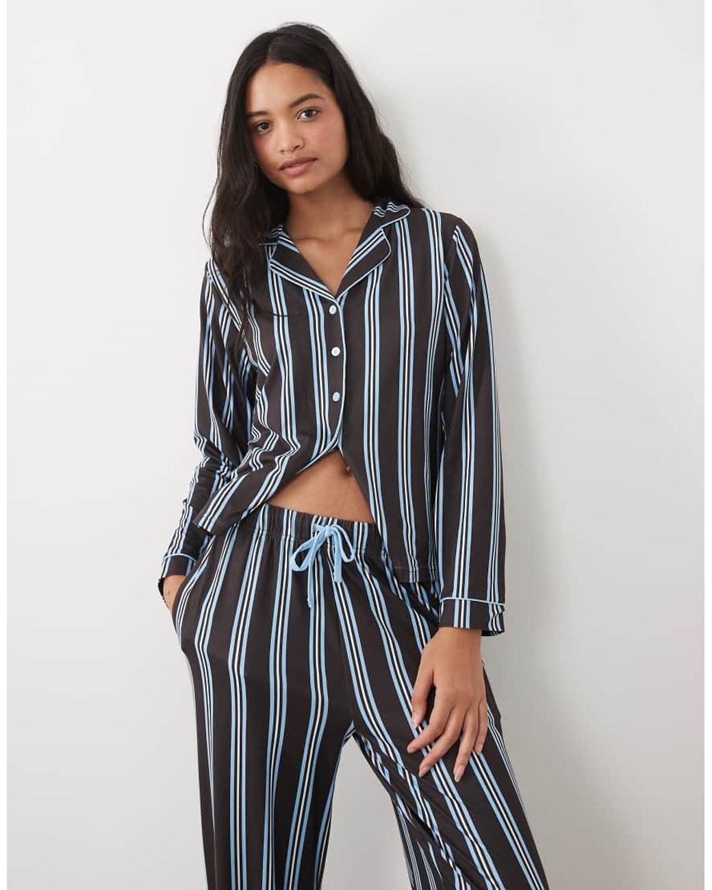 Threadbare Multicolor Button Down Super Soft Pyjama Set