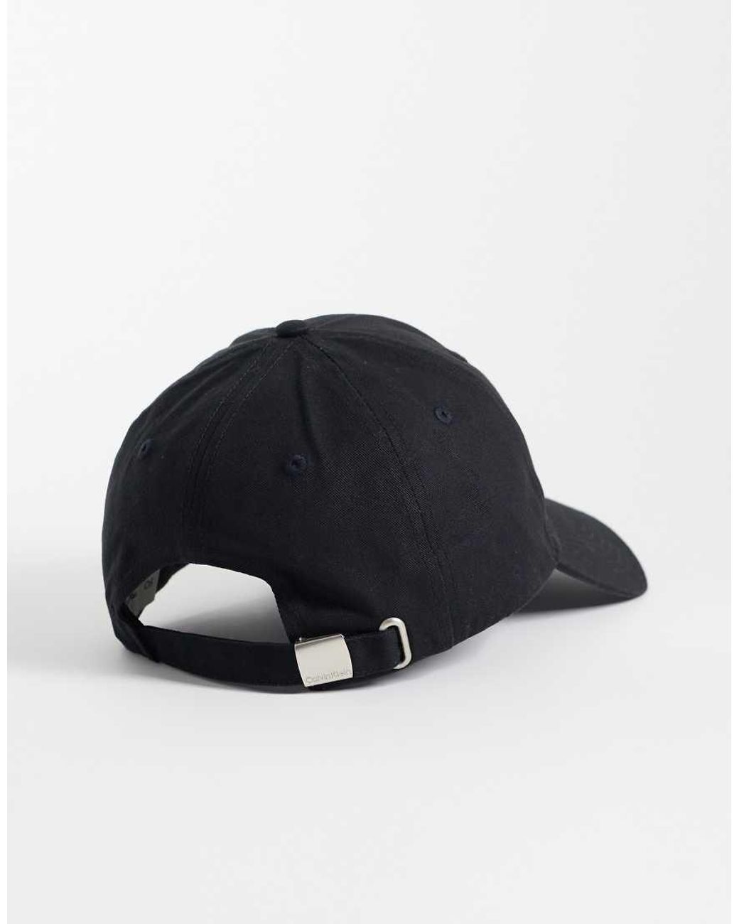 Calvin Klein Black Cap With Bold Centre Front Logo for men