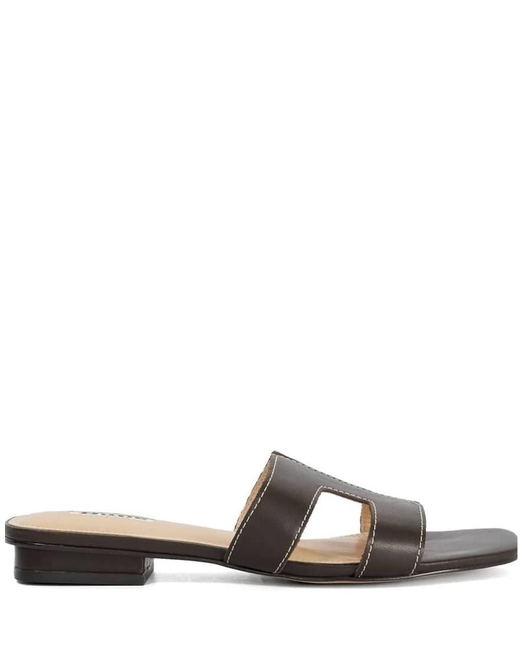 Dune Brown Loupe Smart Slider Sandals
