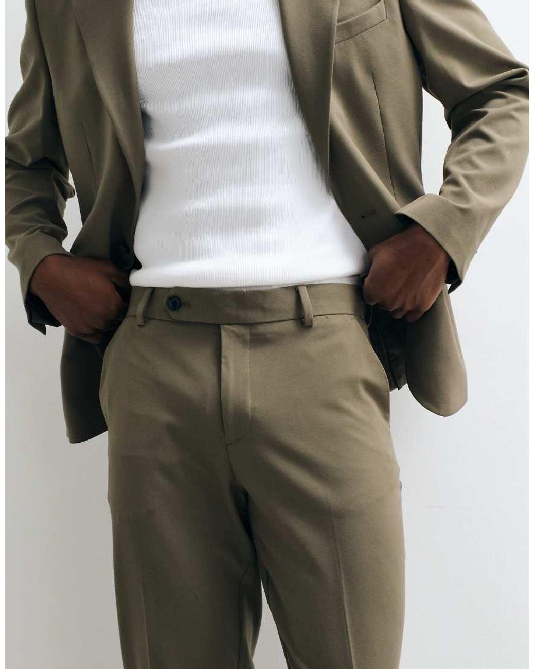 ASOS Green Flexmaxtm Skinny Suit Pants for men