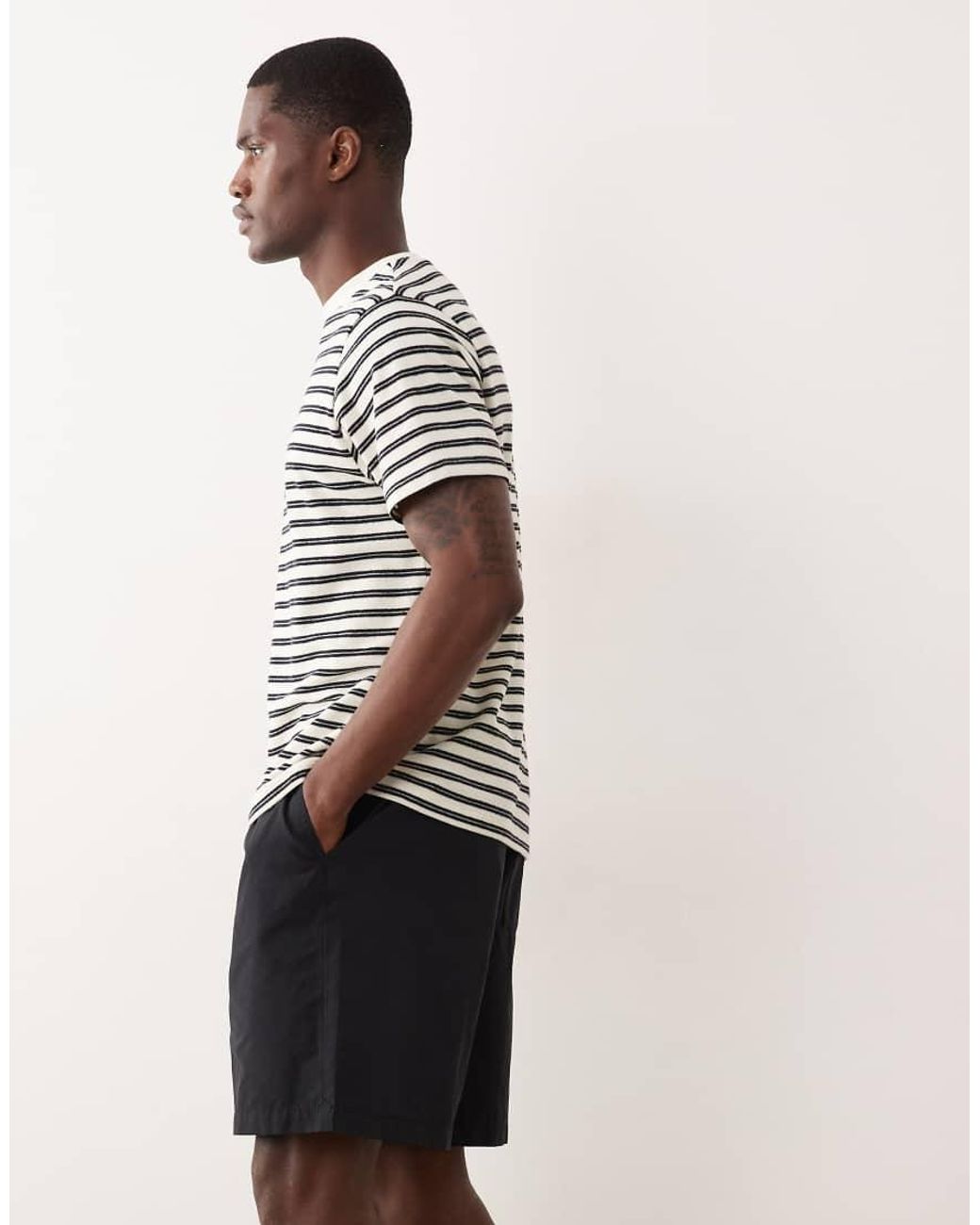 New Look White Pull On Parachute Short for men