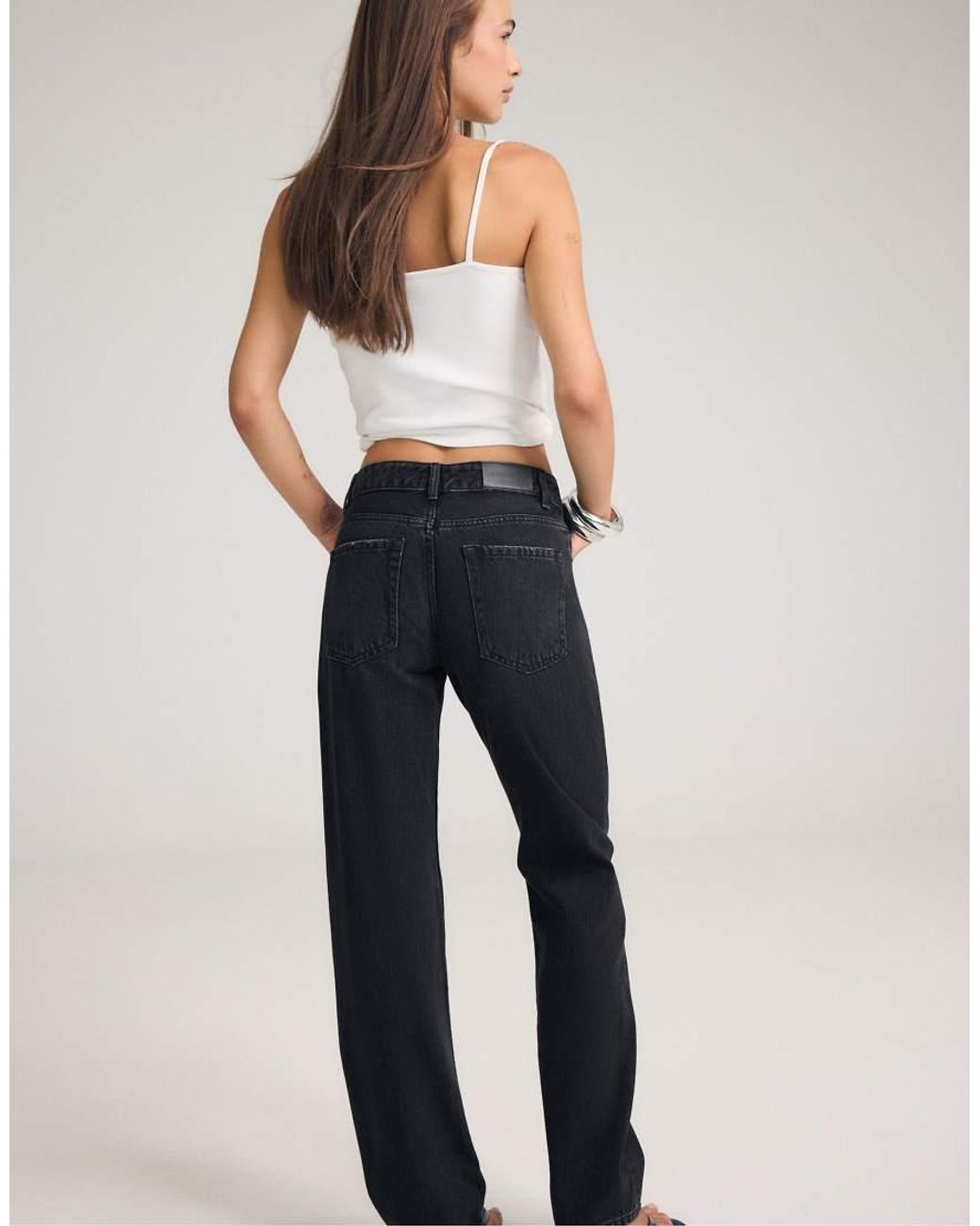 Stradivarius Blue Slim Straight Fit Jeans