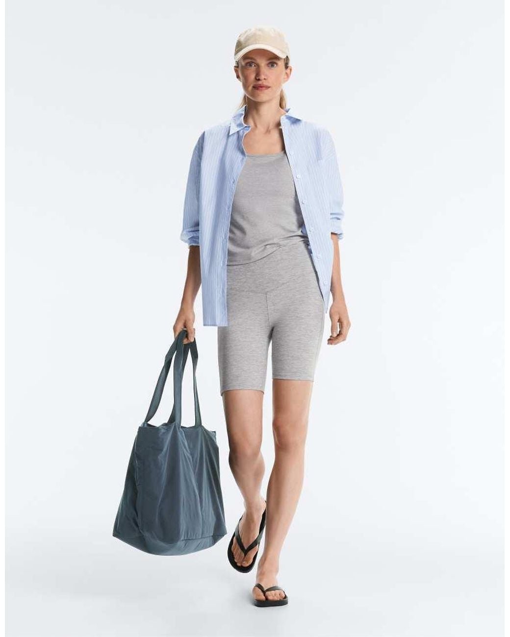 Oysho White Evermove Square-neck Tank Top