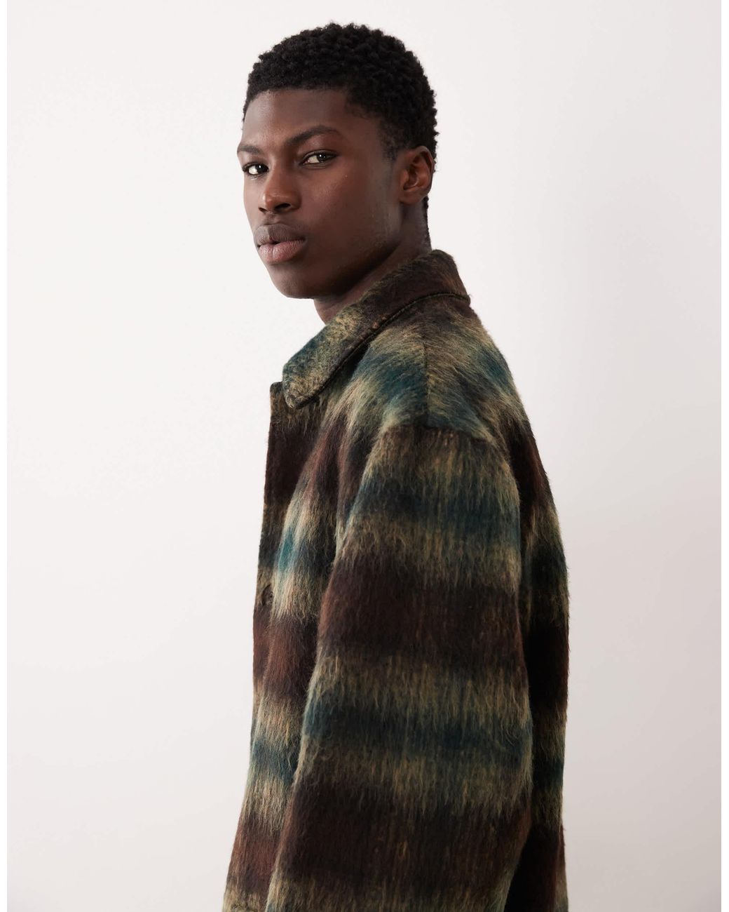 ASOS Black Wool Look Oversized Coat for men
