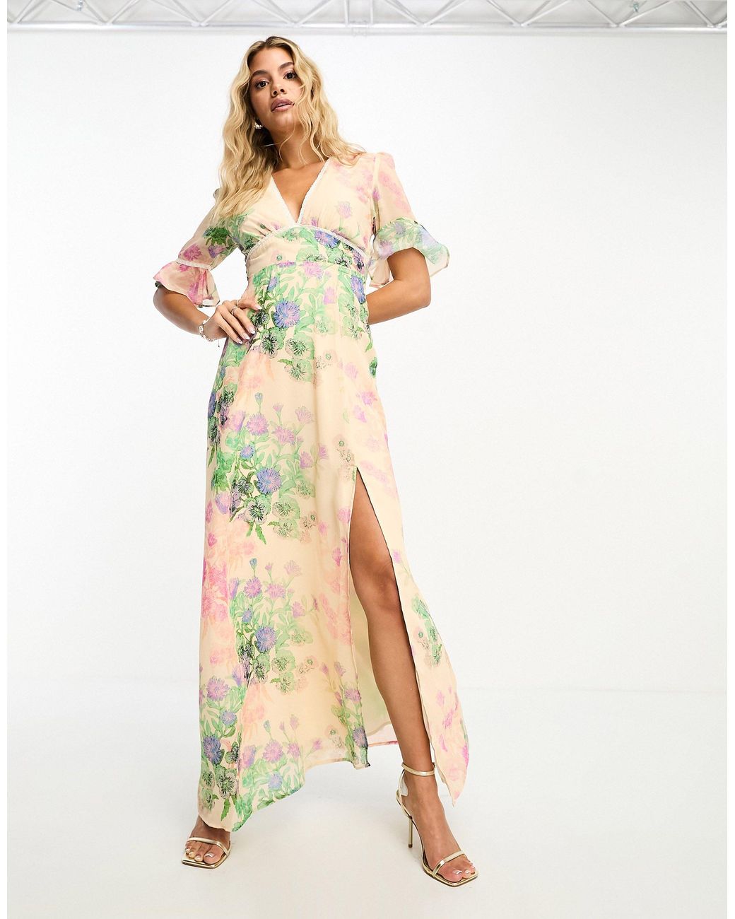 Hope and ivy top floral maxi dress