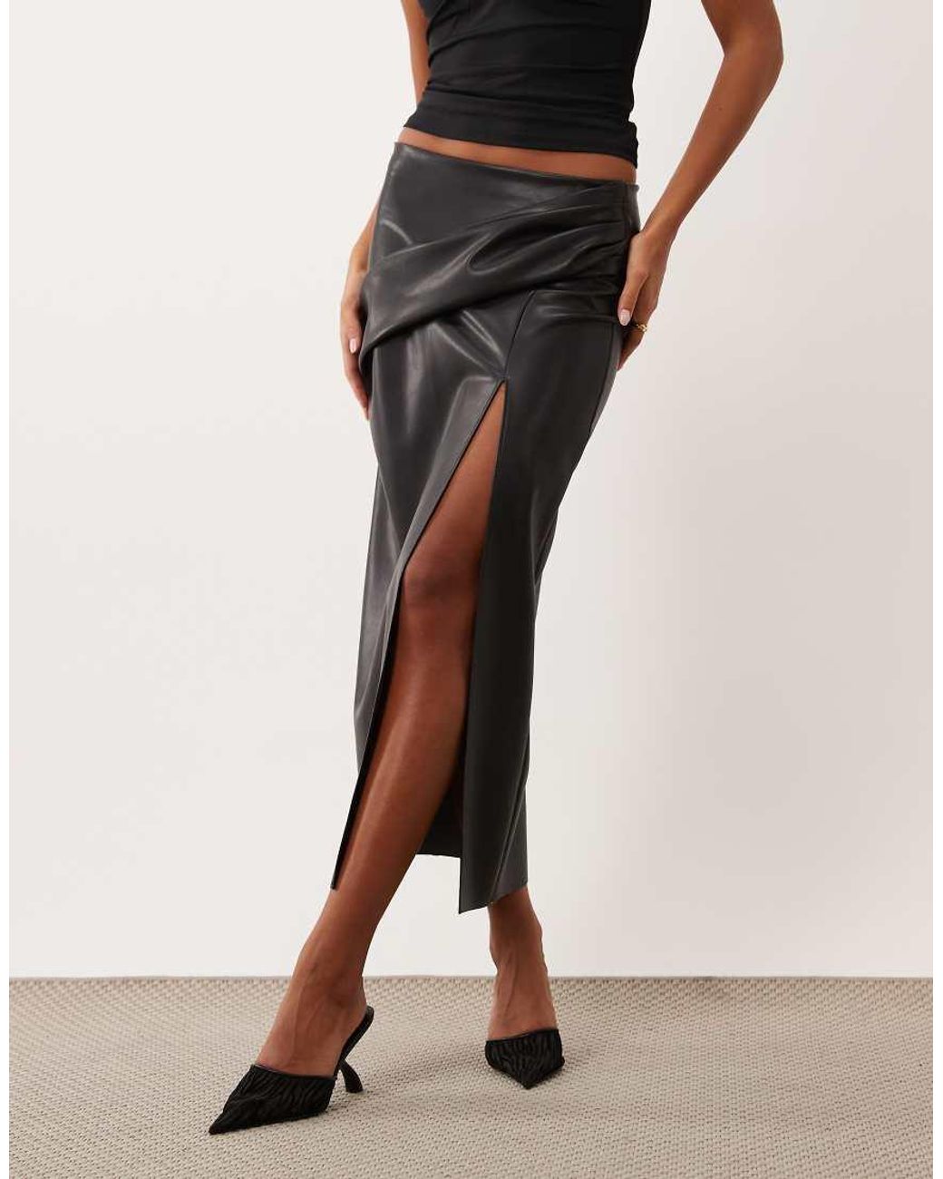 ASOS Pu Wikkelkokerrok in het Natural