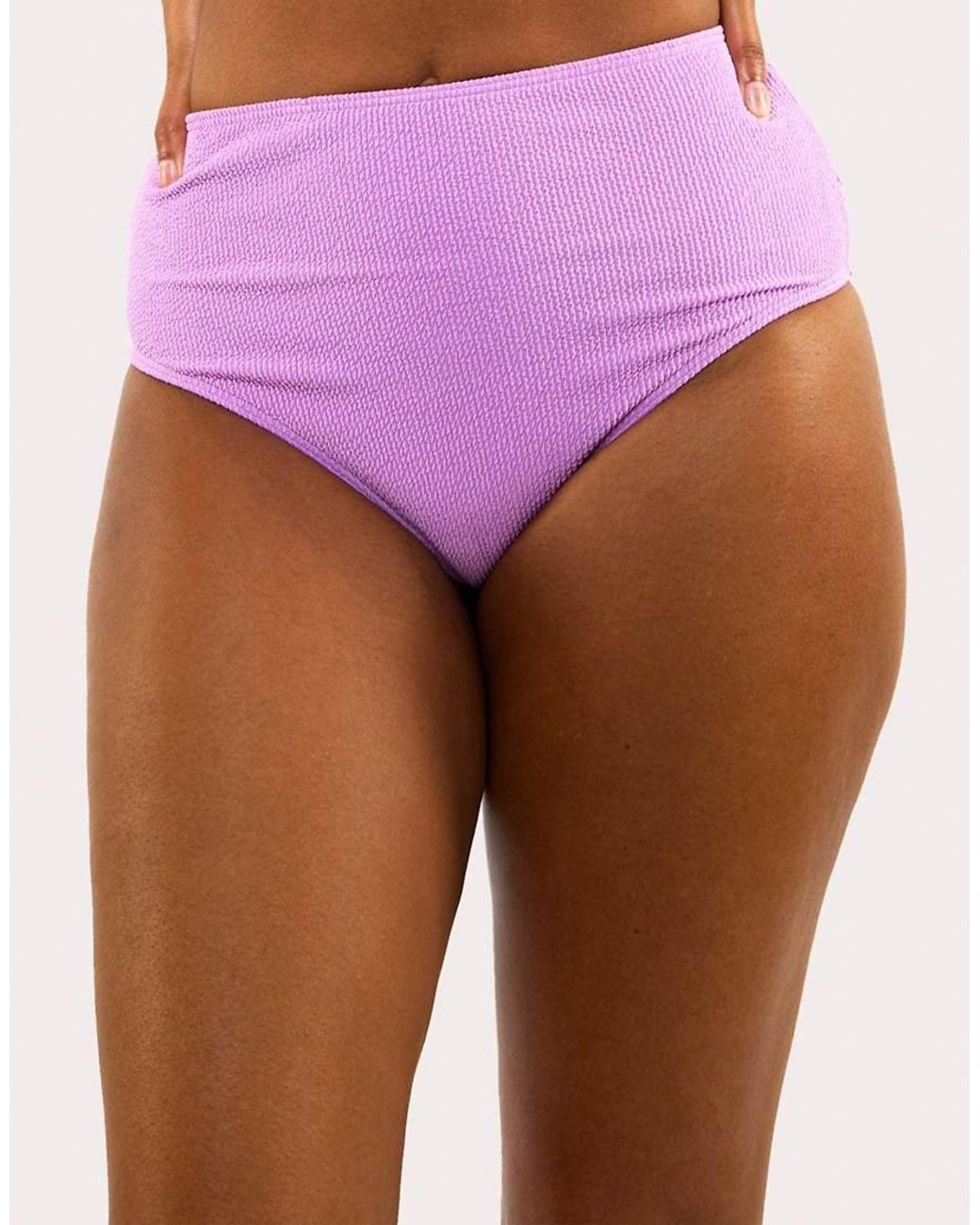 Peek & Beau Purple Scrunch High Waisted Bikini Bottom