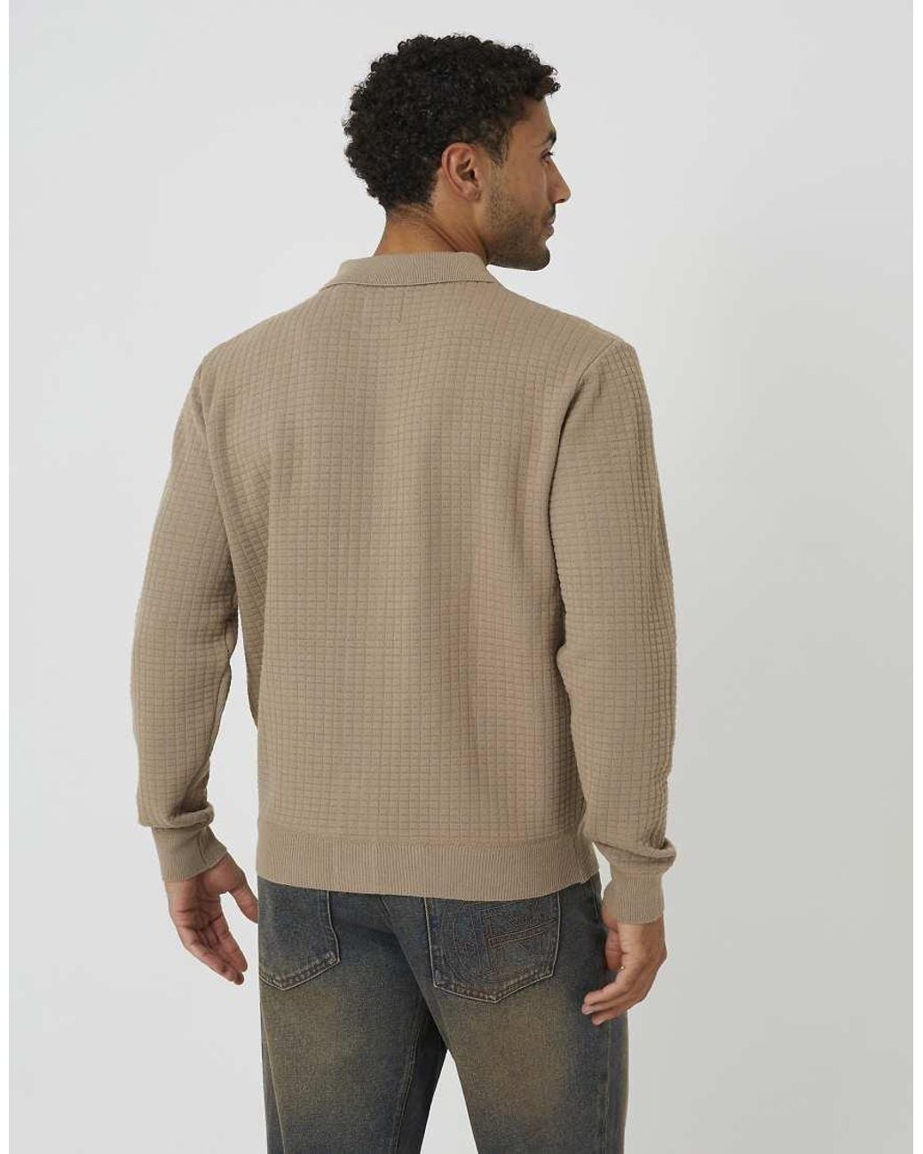 Brave Soul Natural Patch Pocket Knitted Cardigan for men