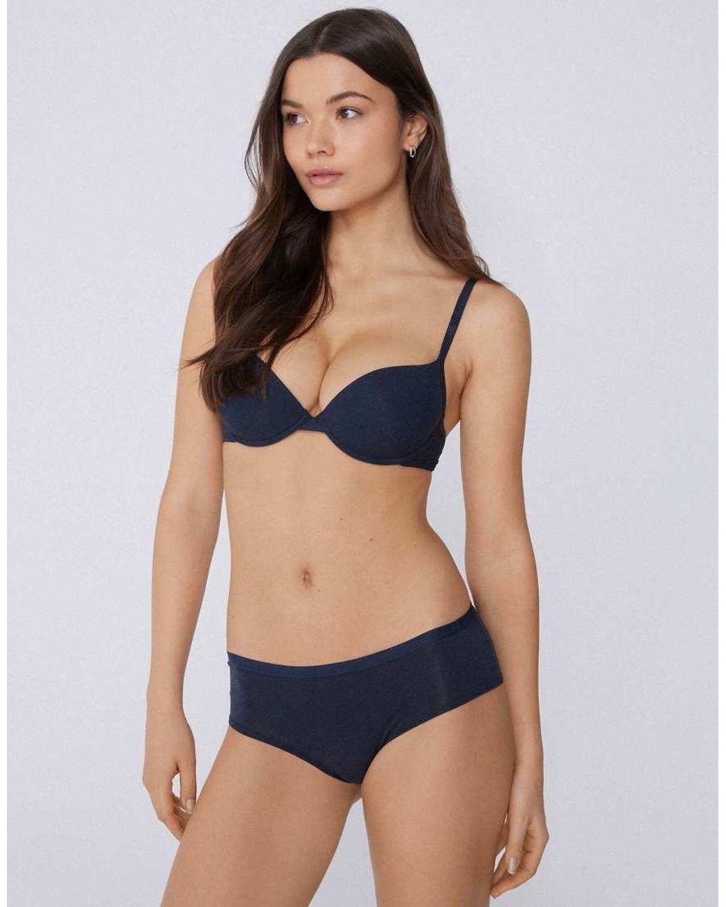 Tezenis Blue Cotton French Knickers