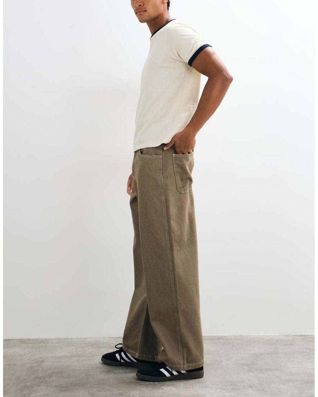 ASOS Natural baggy Jeans for men