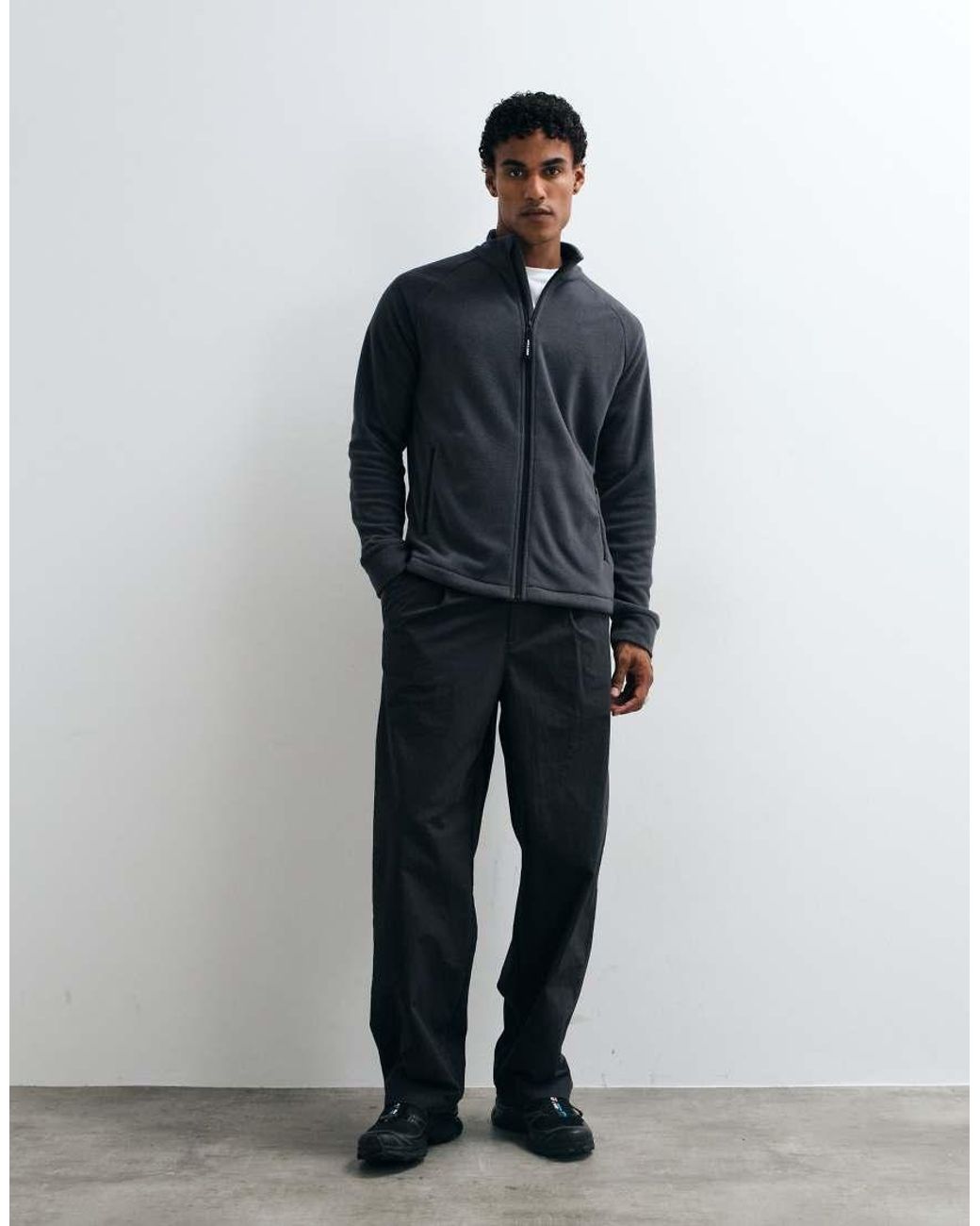 Jack & Jones Blue Zip Up Fleece Jacket for men