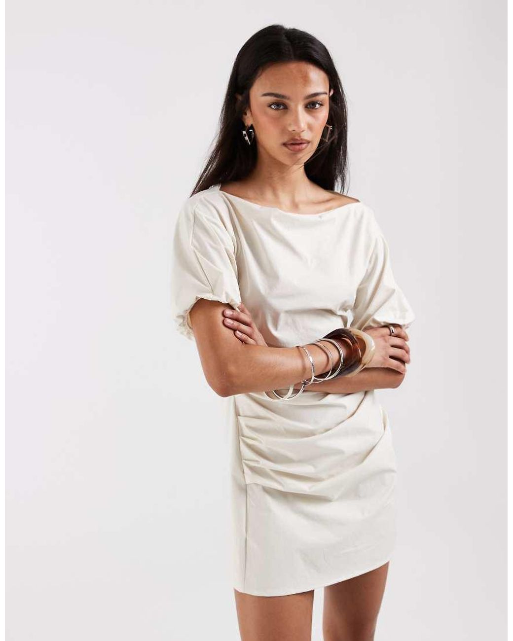 BRONZE SNAKE White Margarita Mini Dress