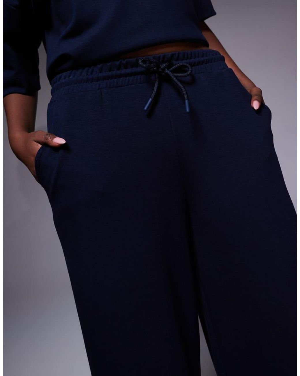 River Island Blue Clean Wide Leg Jogger