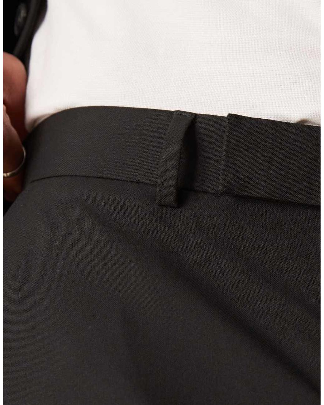 ASOS Black Tapered Suit Trousers for men