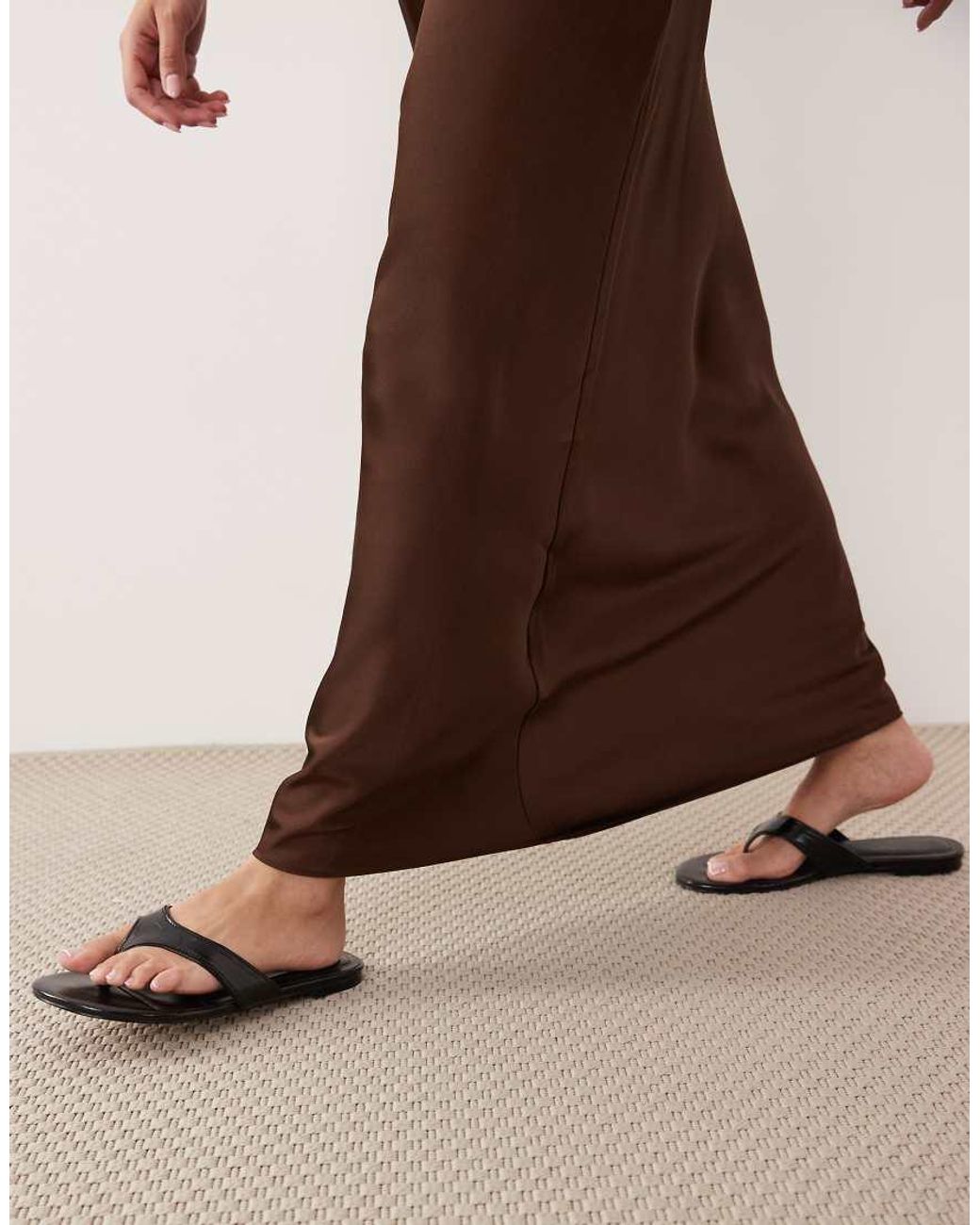 New Look White Satin Bias Maxi Skirt
