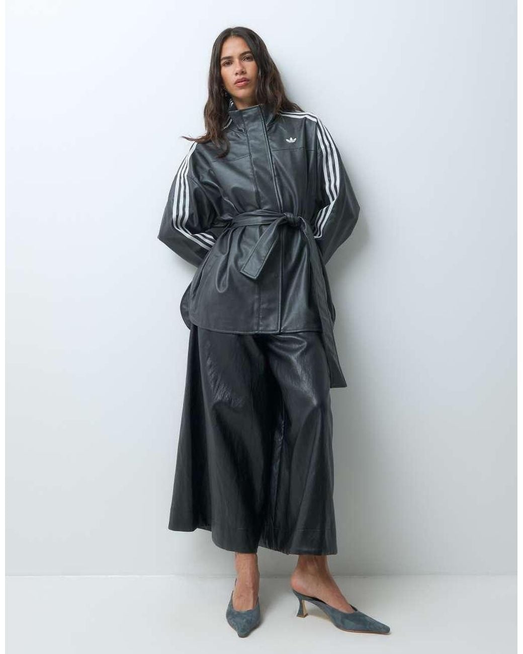 Adidas Originals Blue Pleather Jacket