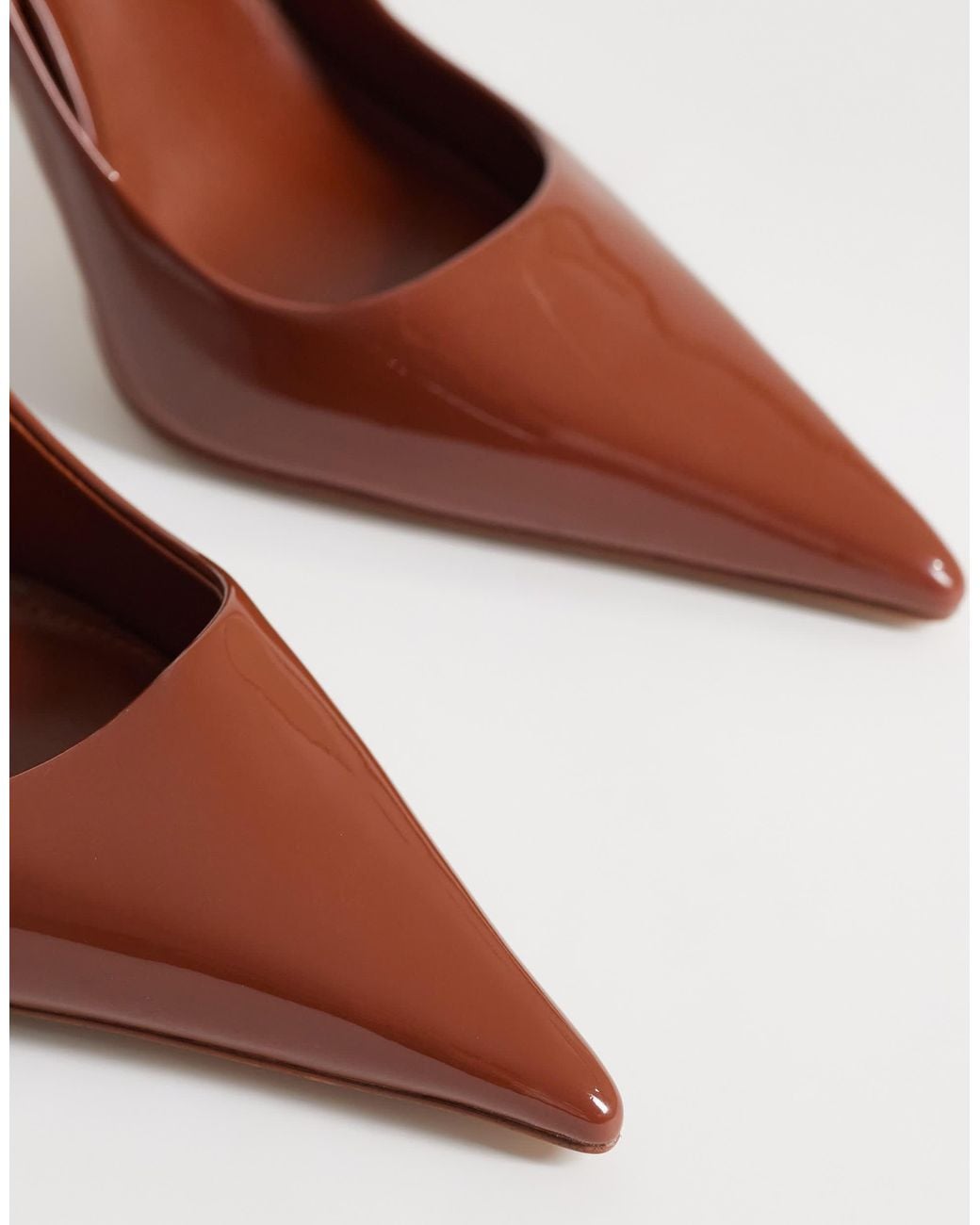 Mango Brown Pointed Heels