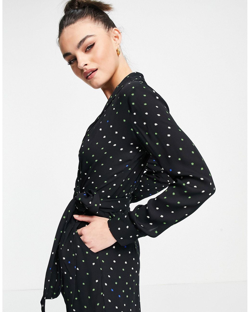 Whistles Star Print Jumpsuit in Black 