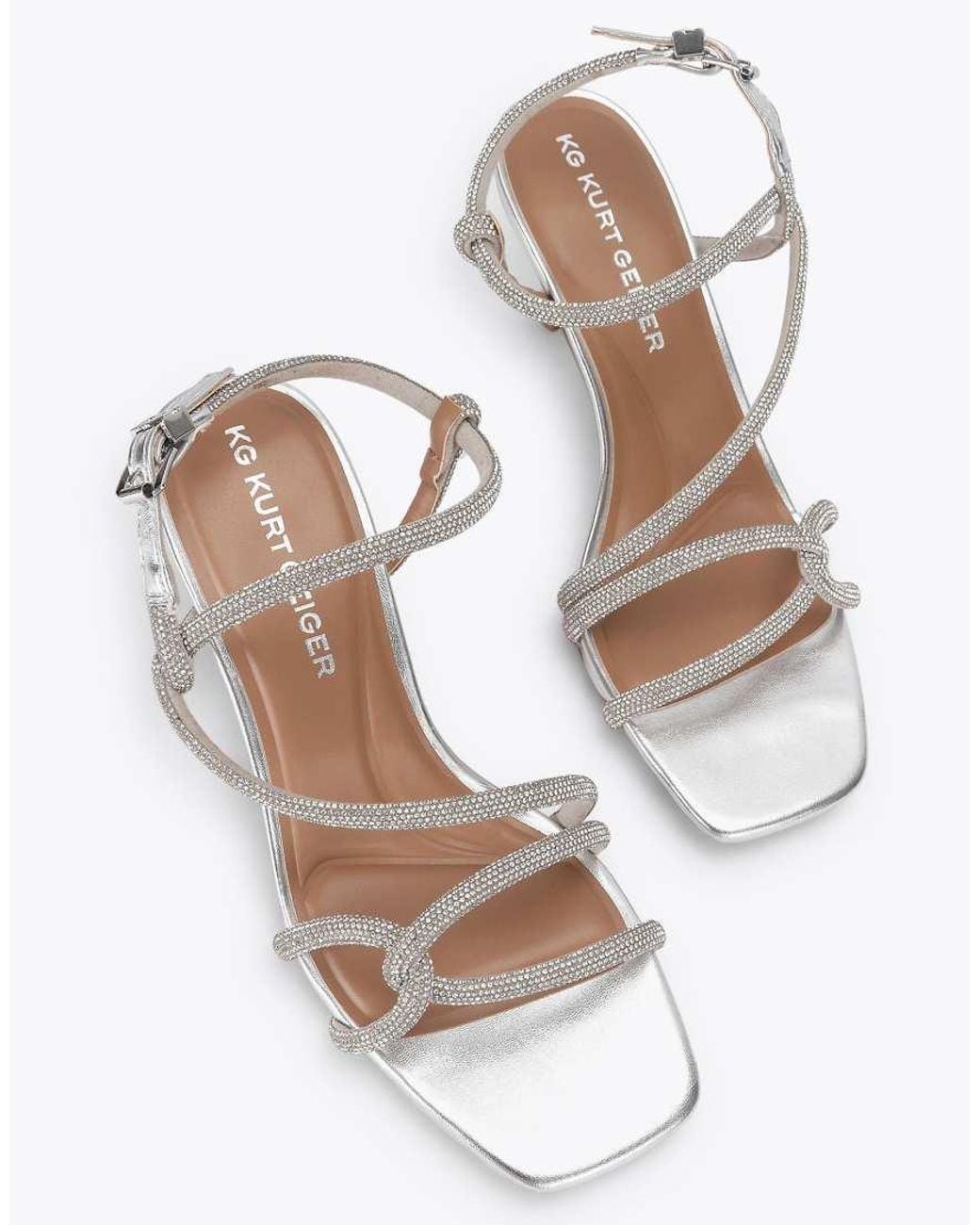 KG by Kurt Geiger Metallic Audrey2 Heeled Sandals
