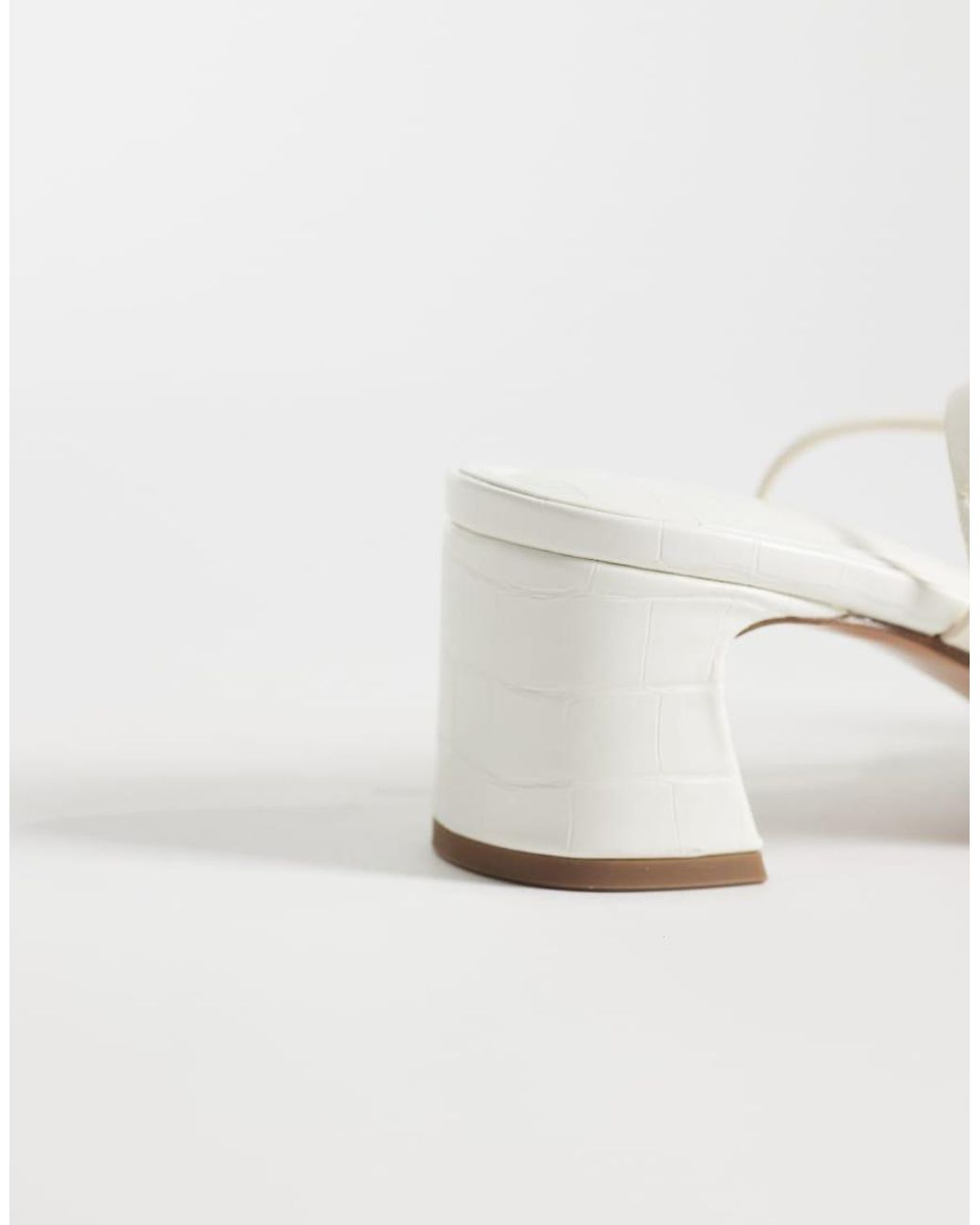 ASOS Natural Honeybee Mid Block Heeled Sandals