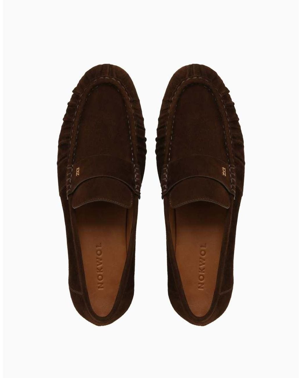 Nokwol Brown Nickle Loafers for men