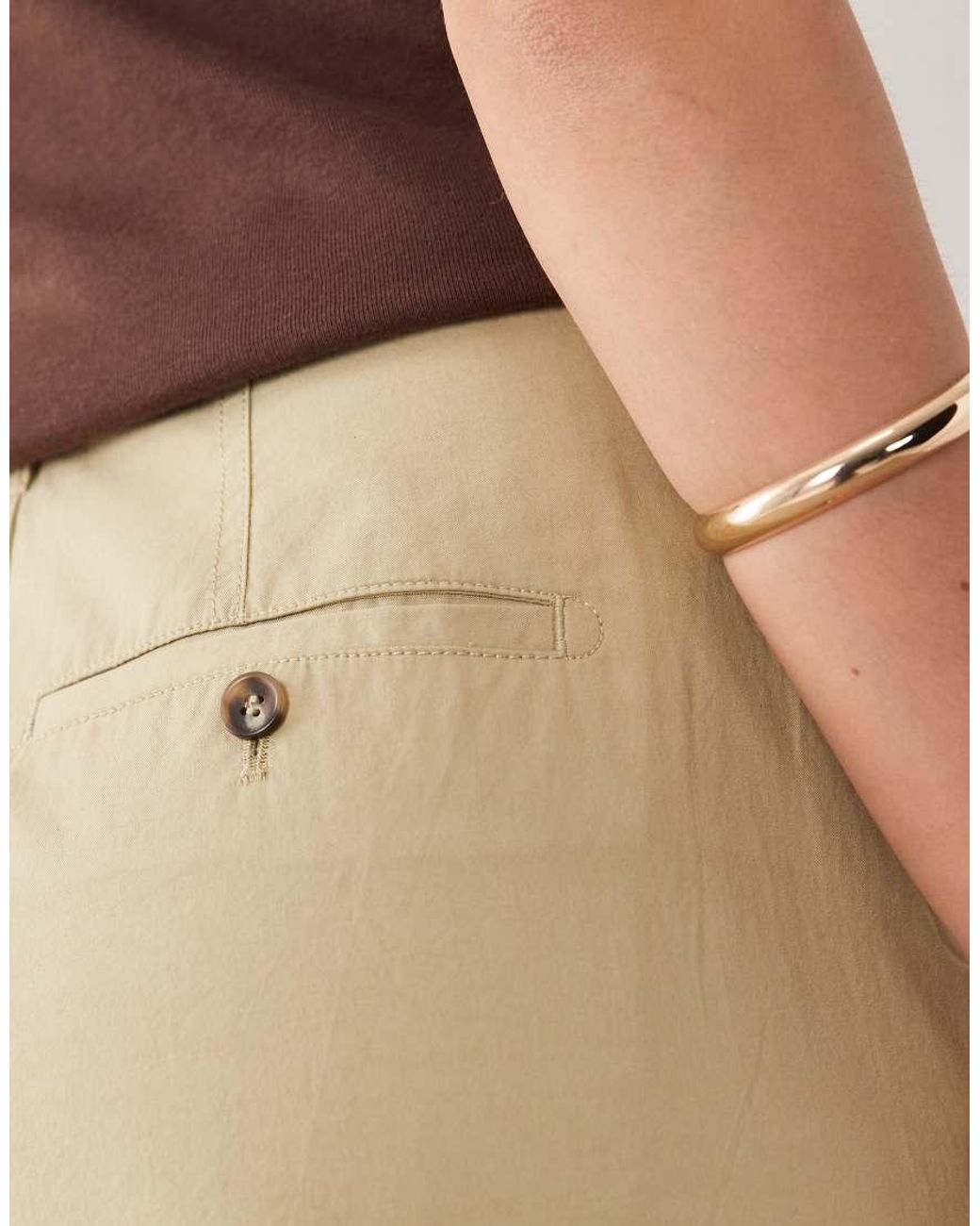 ARKET Natural Barrel Shape Light Cotton Trousers