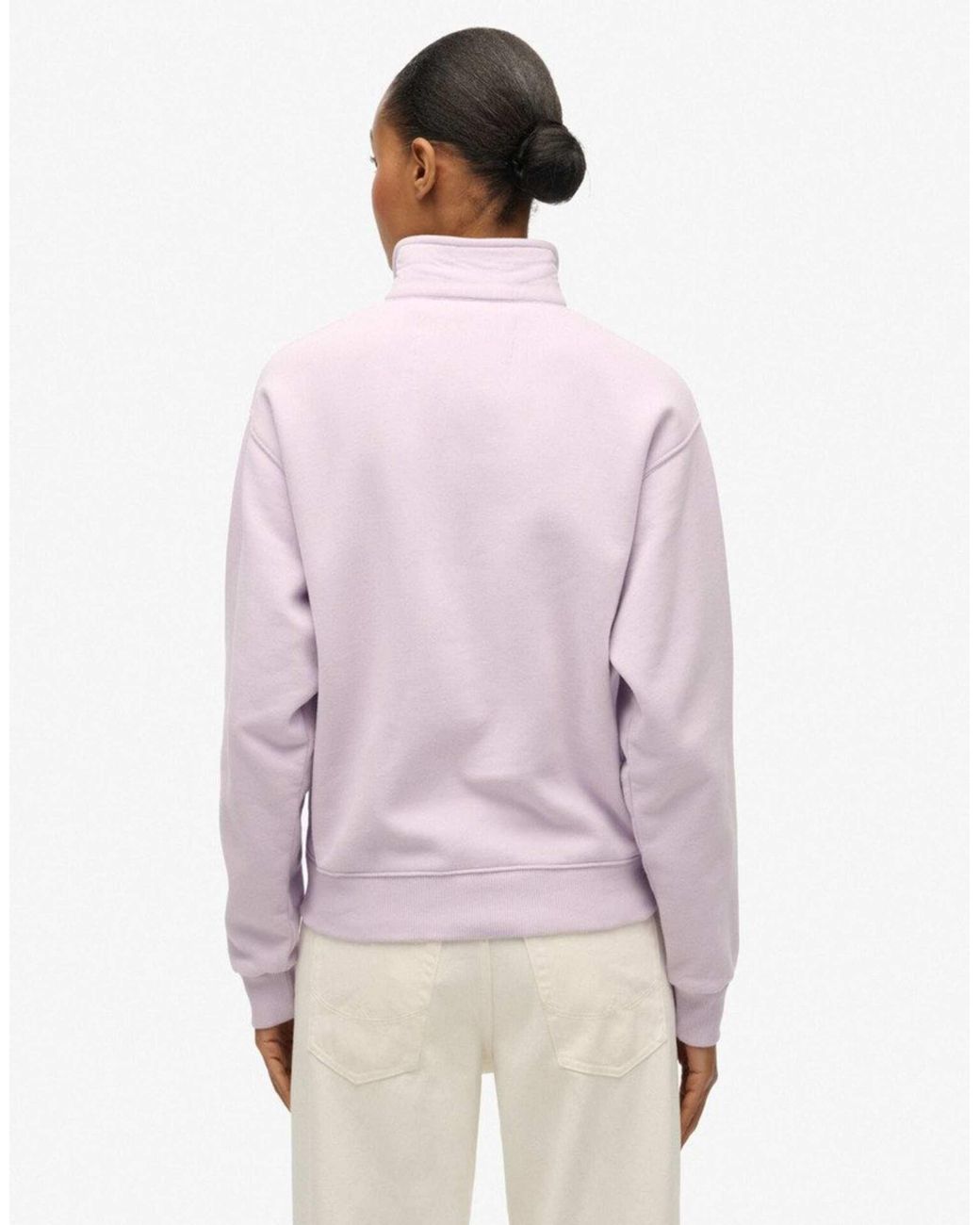 Superdry Pink Sd&co. sweatshirt mit kragen und halbem reißverschluss