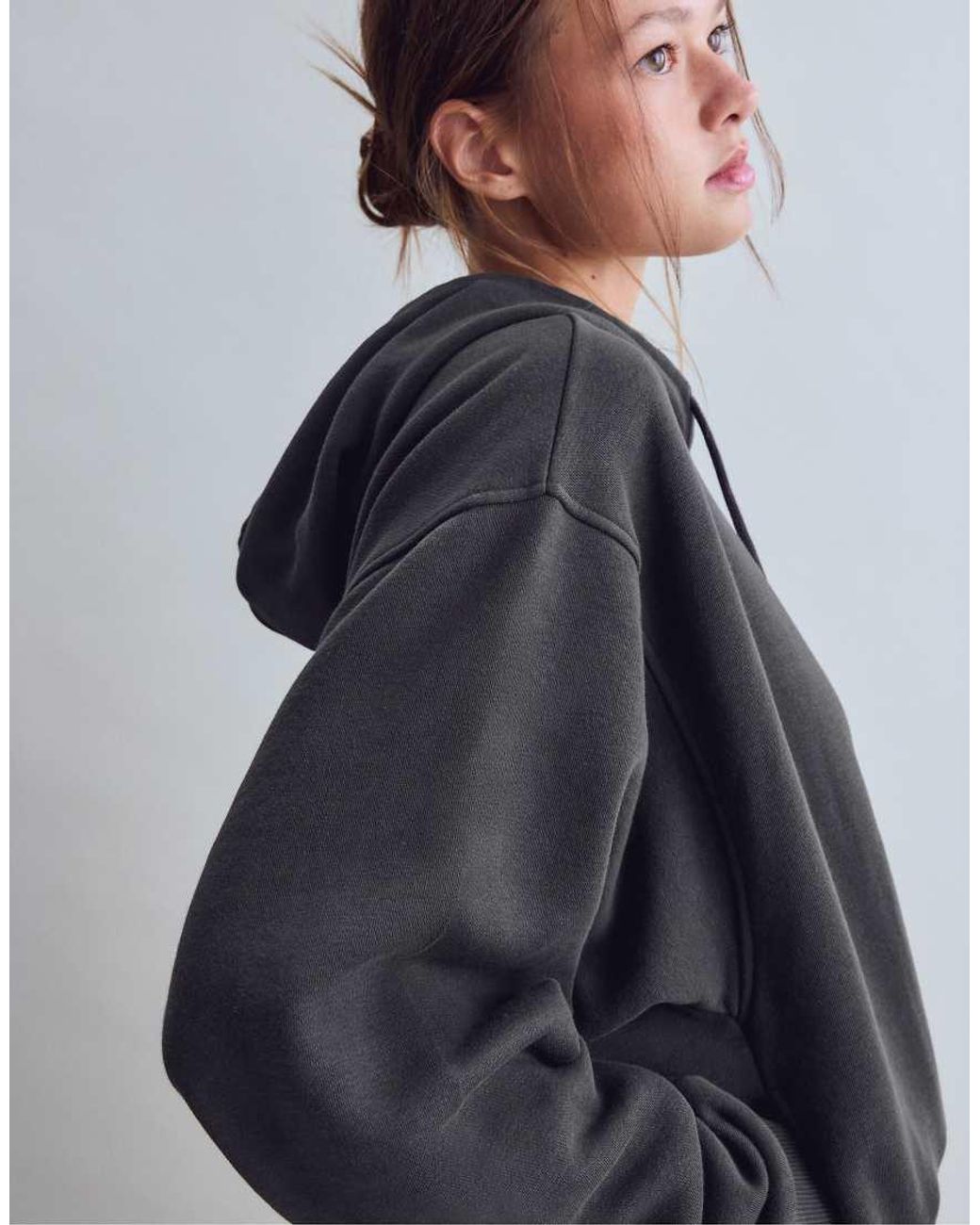 Stradivarius Blue Puffed Sweatshirt