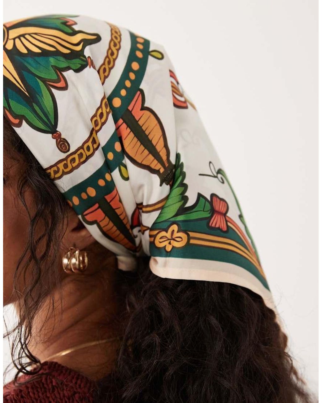Sciarpa Media Con Stampa di ASOS in Brown