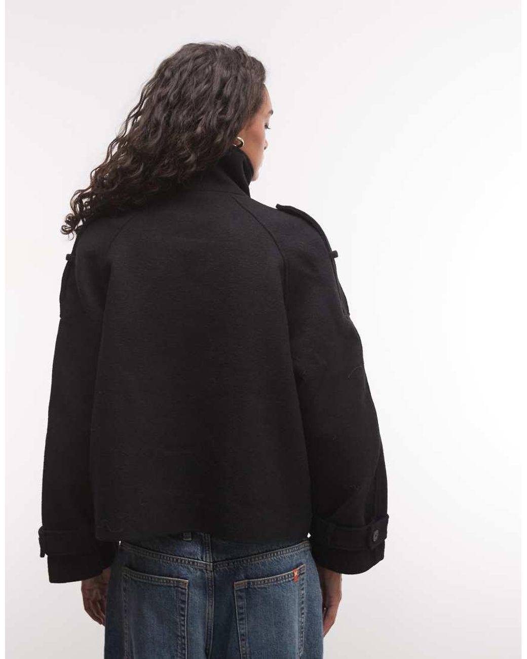 Monki Black Funnel Neck Jacket