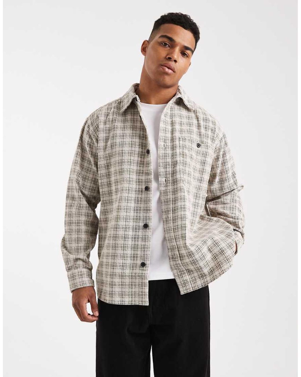 Only & Sons Gray Cord Overshirt for men