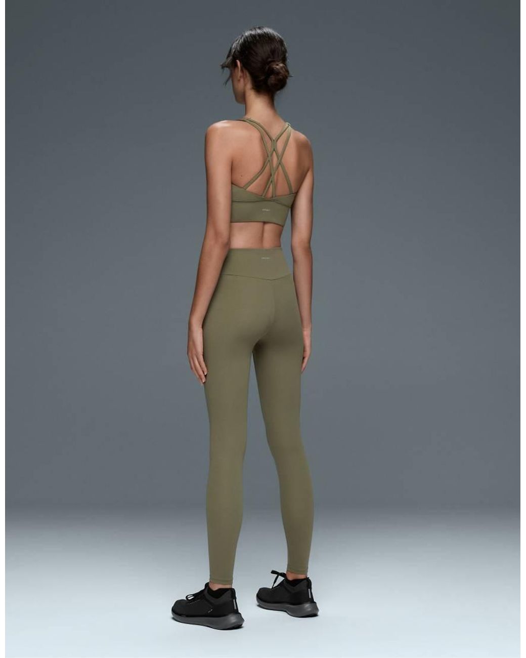 Oysho Gray Comfortlux High-rise Ankle Length leggings