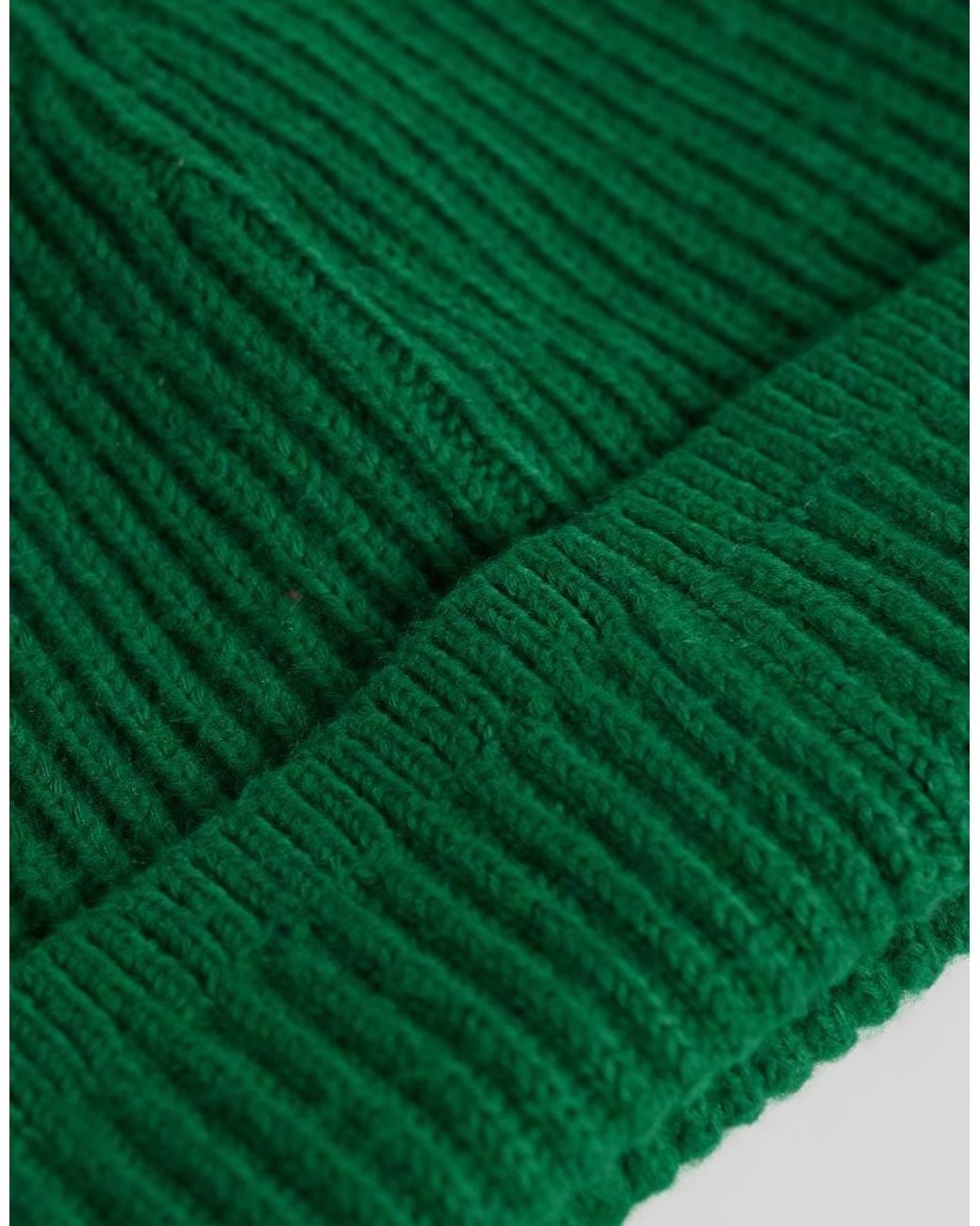 Abercrombie & Fitch Green Knitted Ribbed Beanie for men