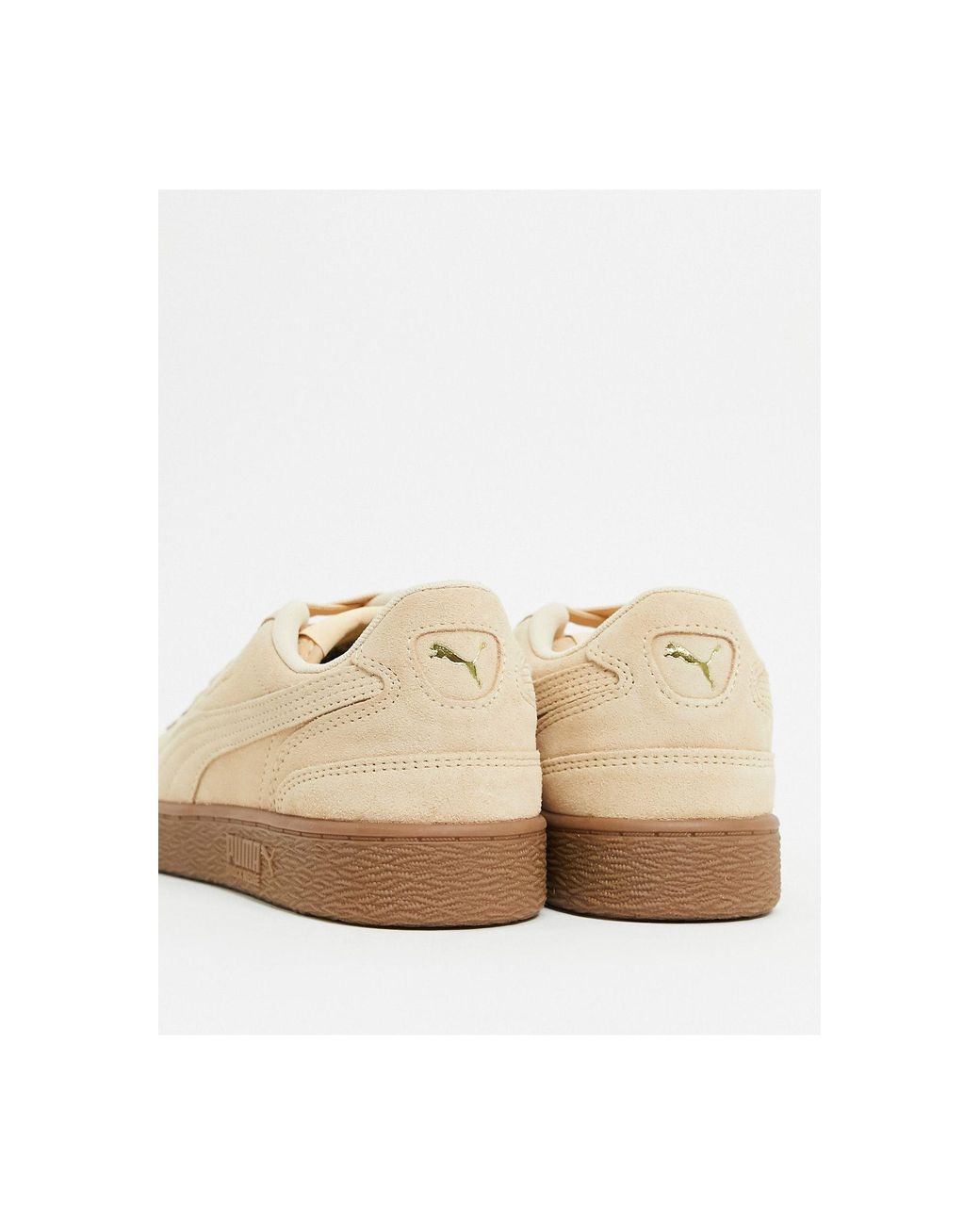 PUMA Ralph Sampson Suede Gum Sole Trainers in Brown (Natural) for Men | Lyst