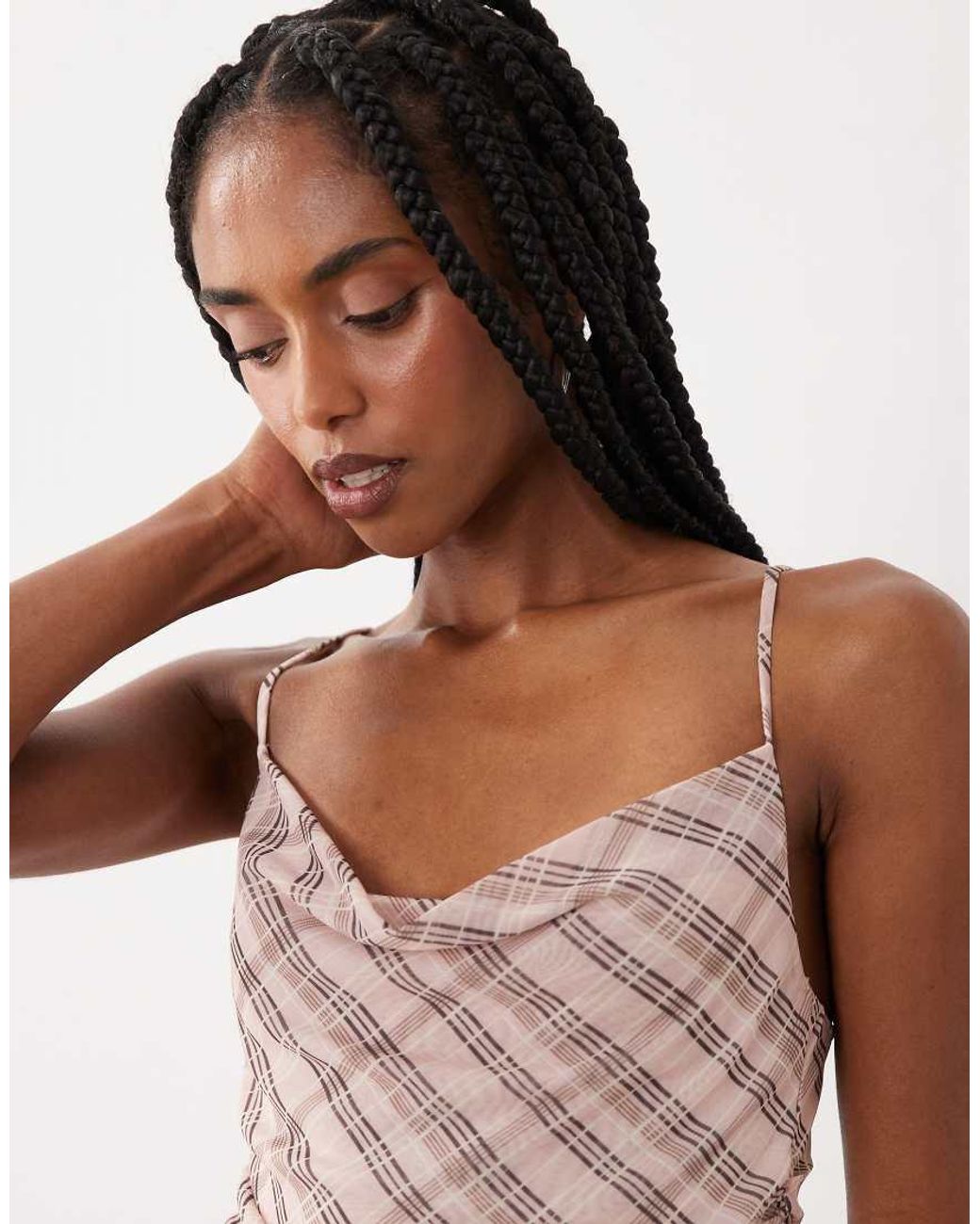 Mango Pink Illo Cowl Neck Strappy Top Co-ord