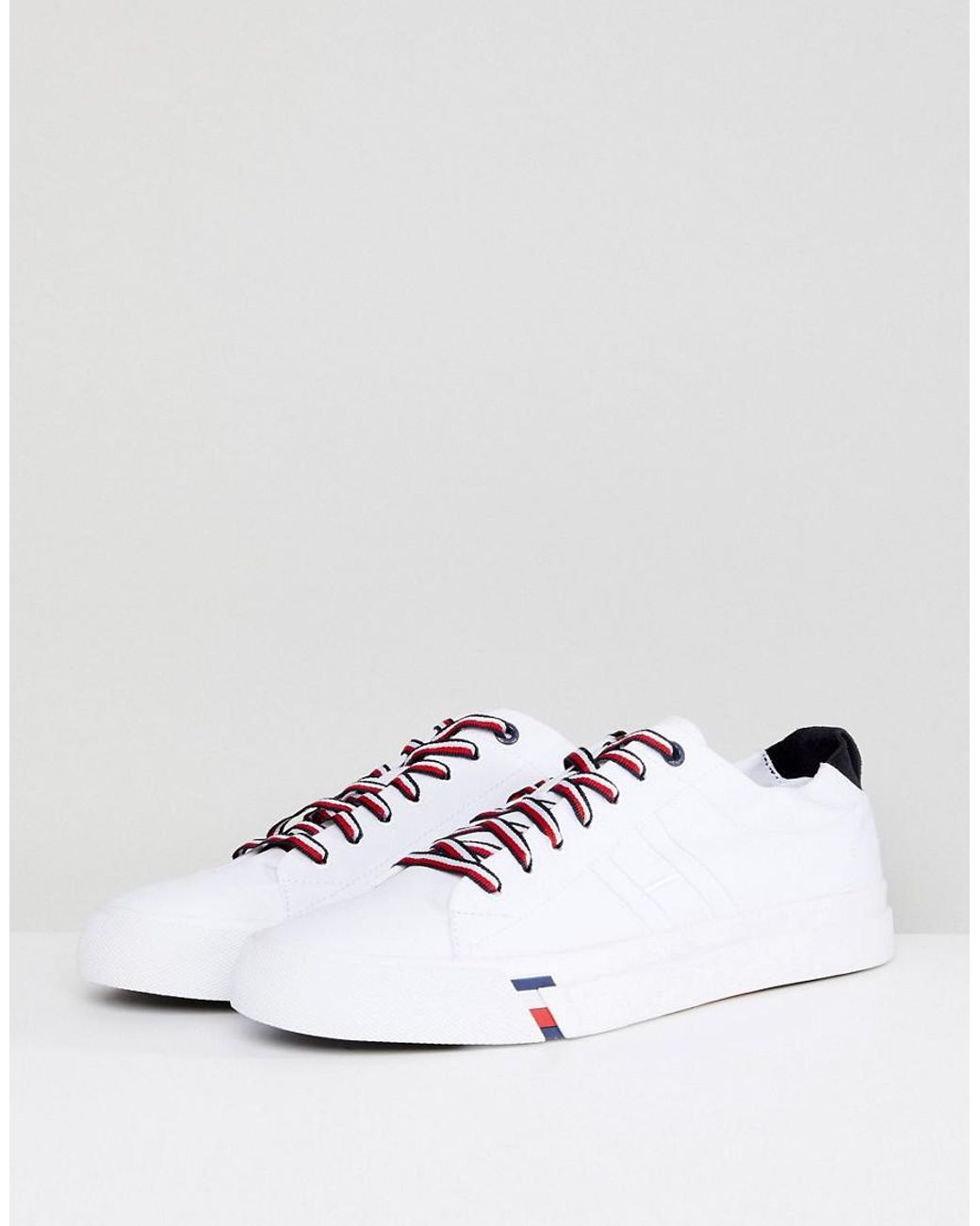 Tommy Hilfiger Dino Canvas Sneakers In White for Men | Lyst UK