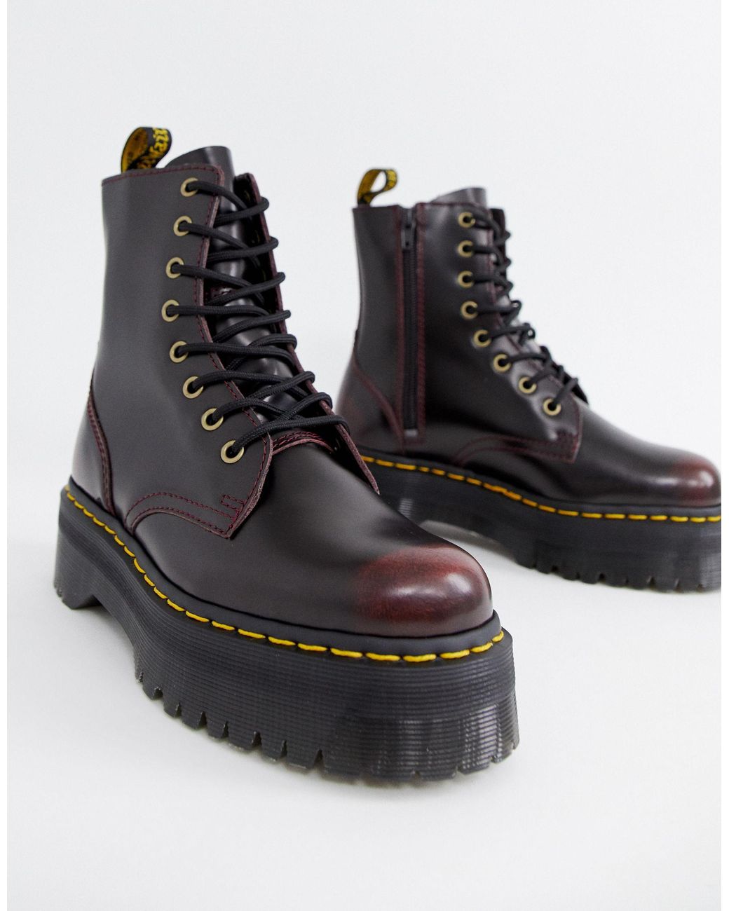 Dr.Martens Jadon Bottes Cerise exclusivite ASOS Dr. Martens en coloris Rouge Lyst