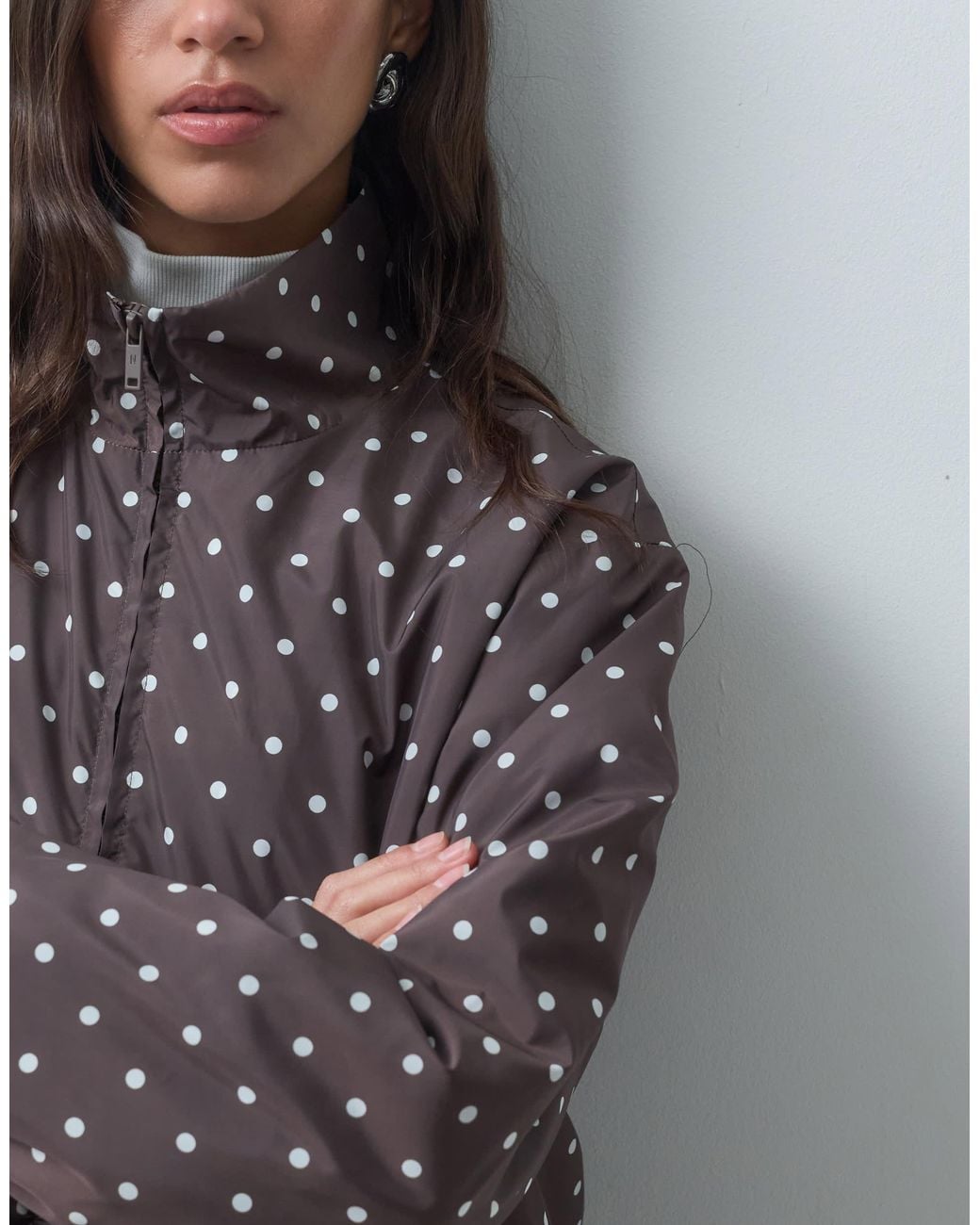 Noisy May Gray Funnel Neck Jacket