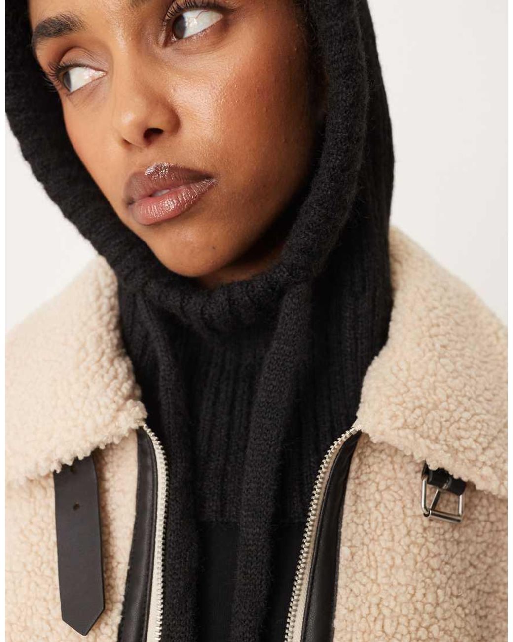 ASOS Natural Knitted Hood
