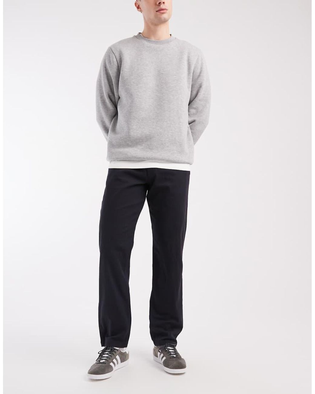 Jack & Jones Gray Kane Loose Fit Chino for men
