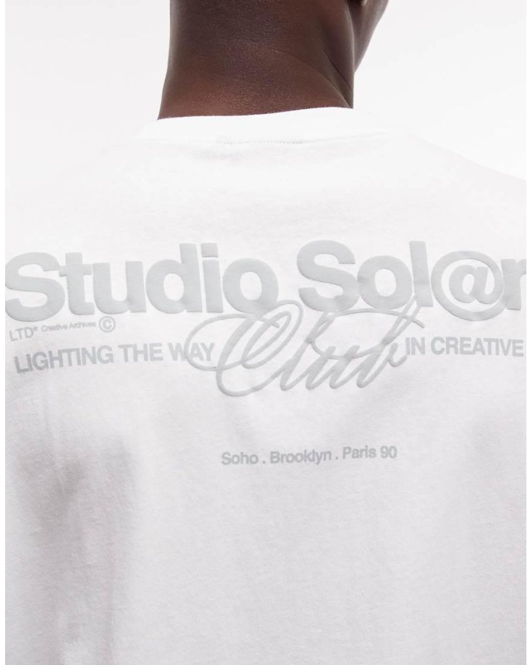ASOS White Oversized T-Shirt With Text Puff Print for men