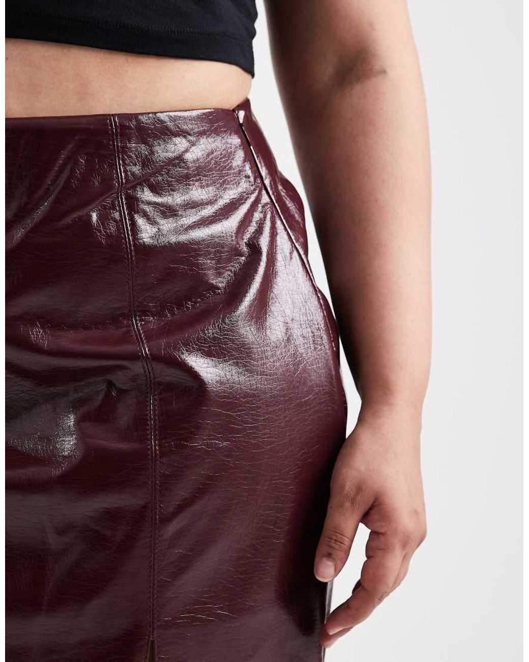 Vero Moda Black Vinyl Mini Skirt