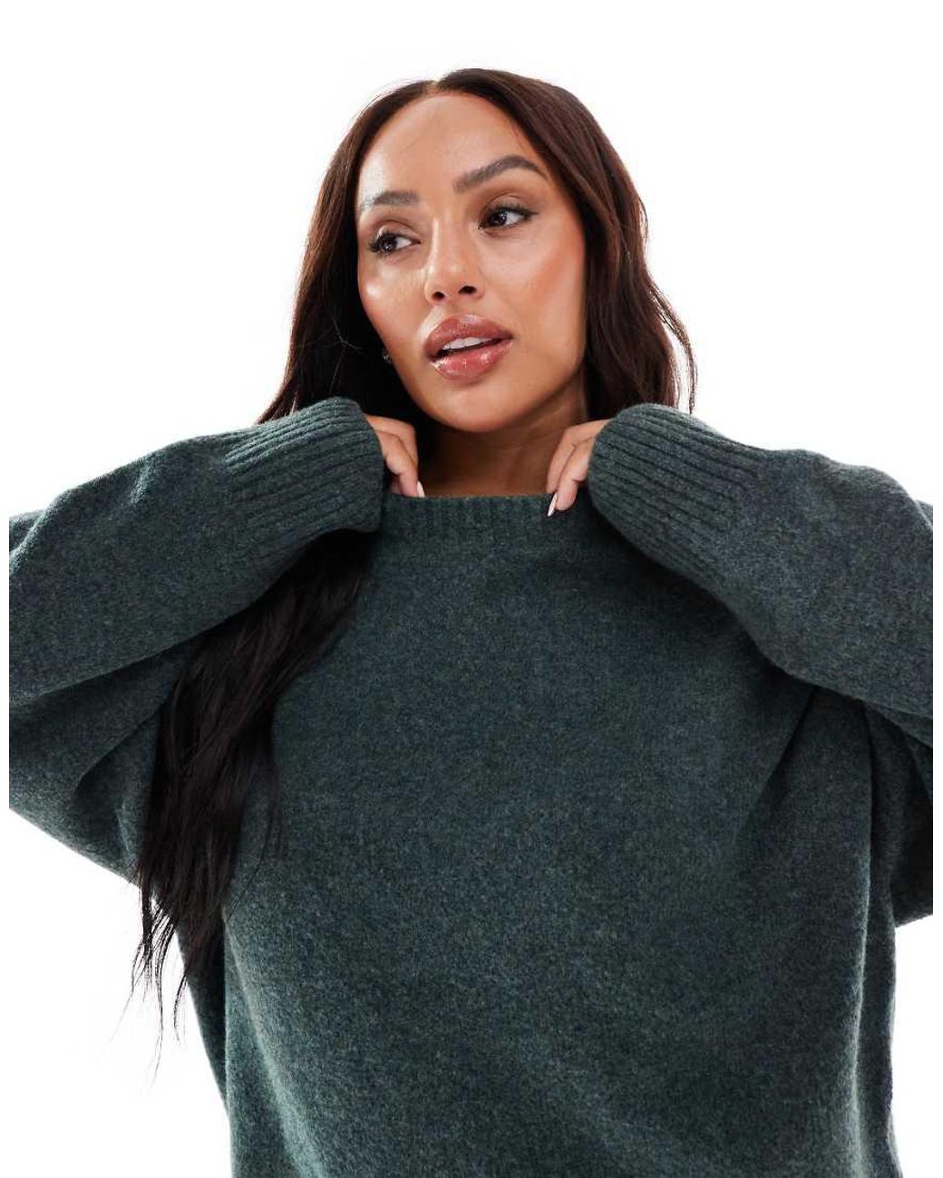 Vero Moda Blue Soft O-neck Oversized Jumper