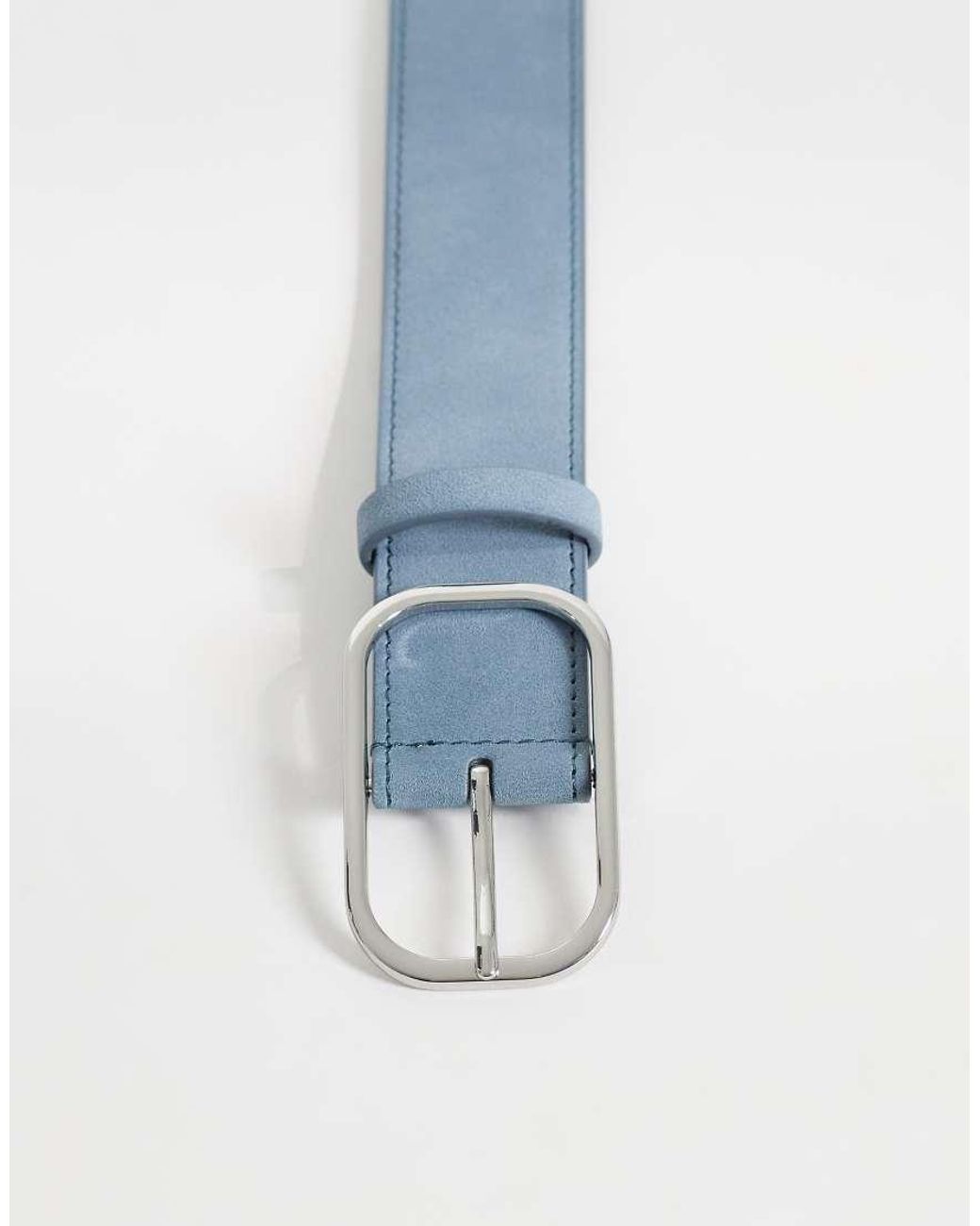 ASOS Blue Faux Suede Low Waist Jeans Belt