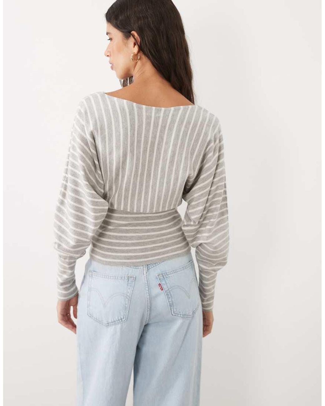 Cotton On White Everfine Cinched V-neck Knit