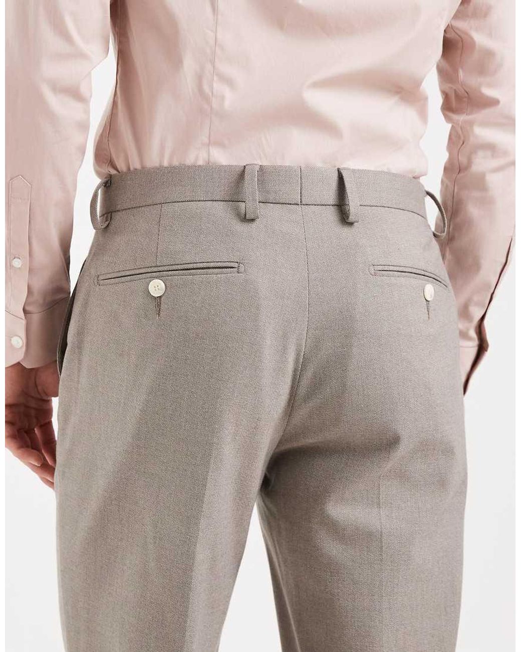 ASOS White Slim Suit Trousers for men