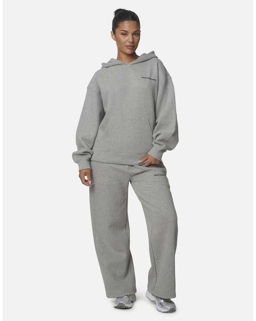 Good For Nothing Gray Oversized Cotton-Rich Fleece Pullover Hoodie
