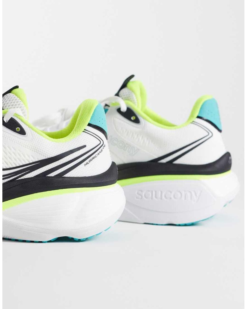 Saucony White Hurricane 26 Running Trainers for men